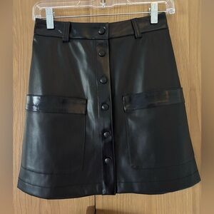 Staud faux leather mini skirt